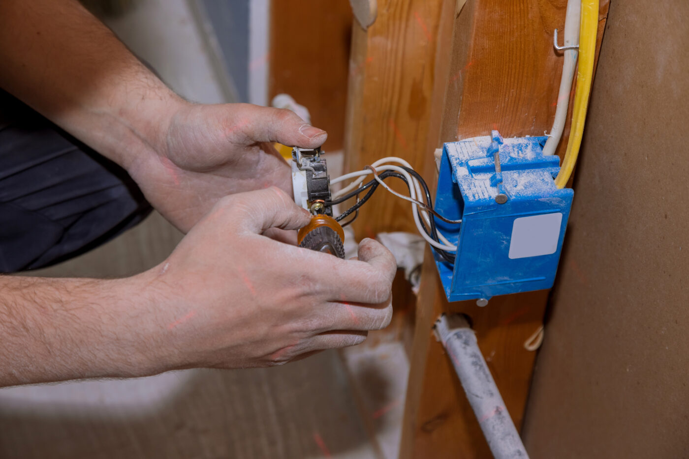 Repairing an electrical outlet