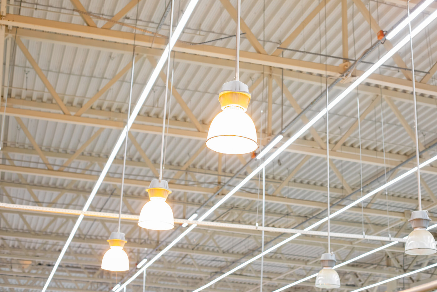 New lighting in warehouse