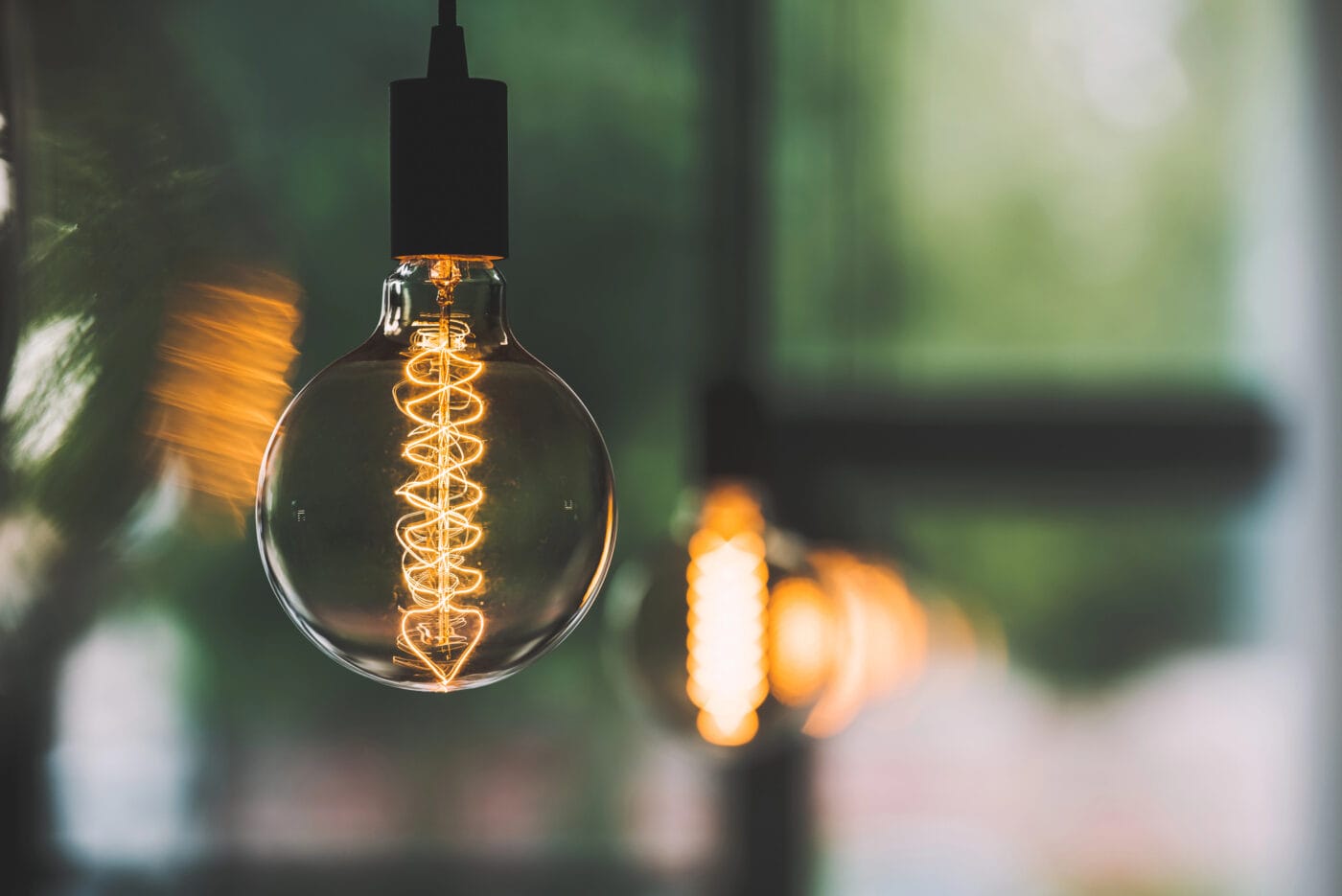 vintage looking lighting in home